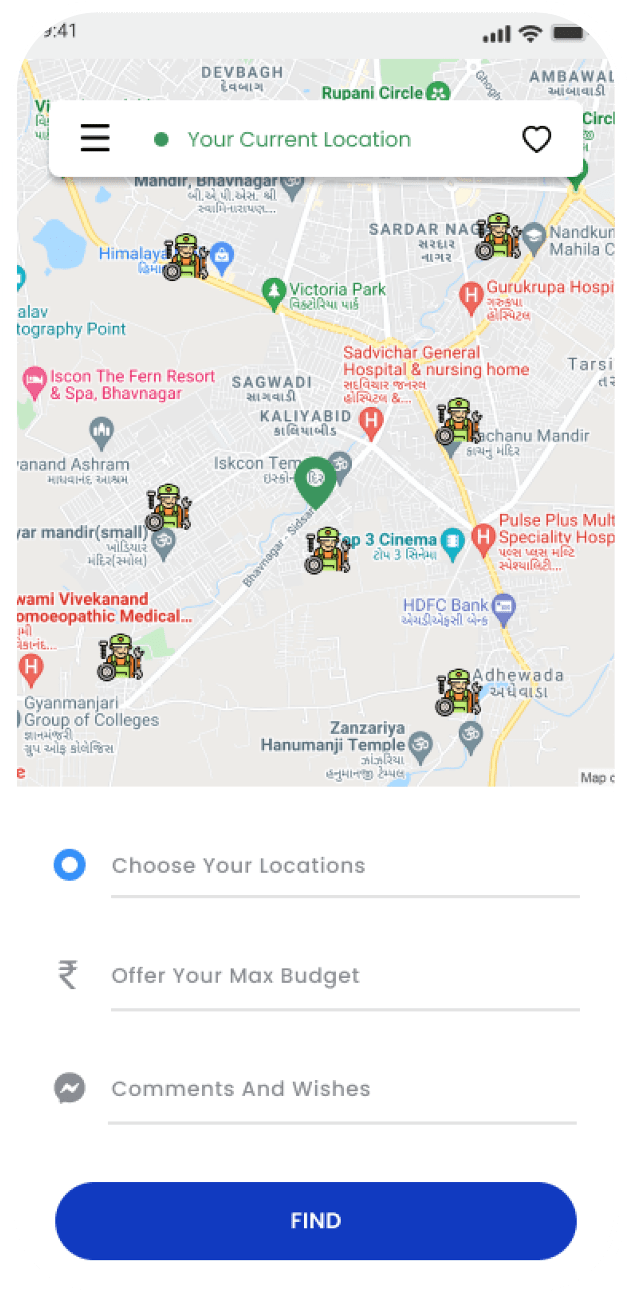 Home Services App Screen