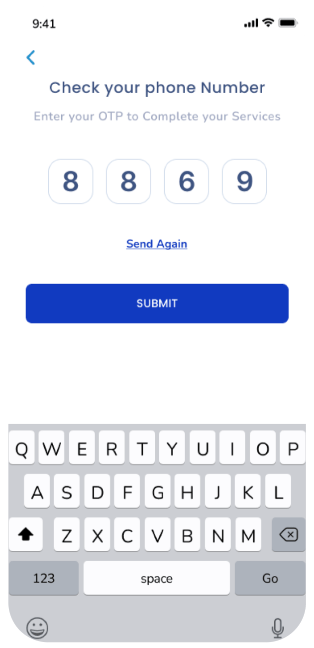 Home Services App Screen